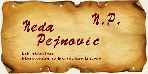 Neda Pejnović vizit kartica